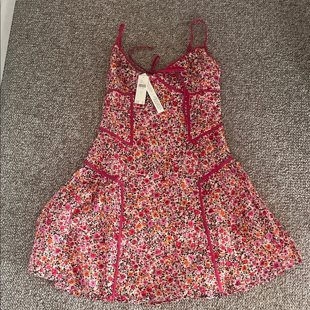 NWT Anthropologie Floral Pink Dress